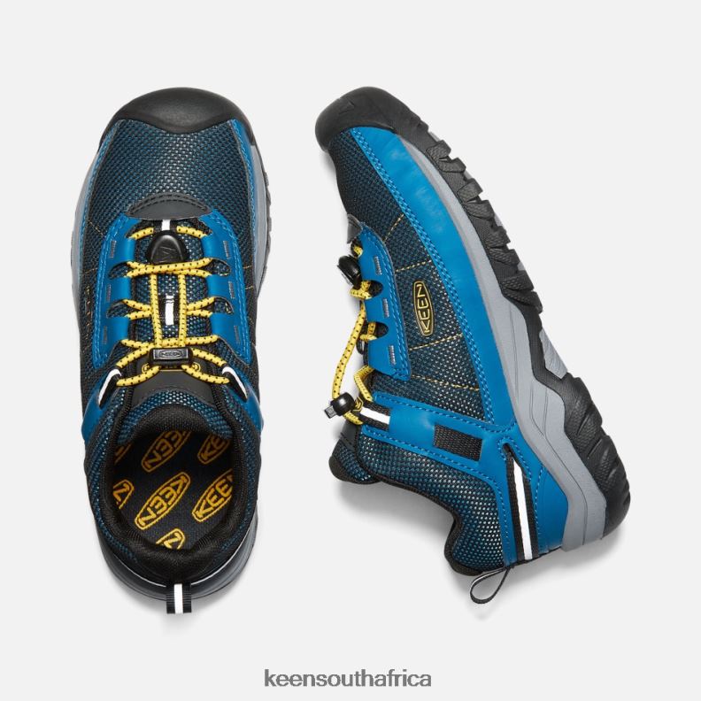 Mykonos Blue-Yellow Older \' Targhee Sport Vent Hiking Trainers Mykonos Blue-Keen Yellow R268B287 Keen Featured