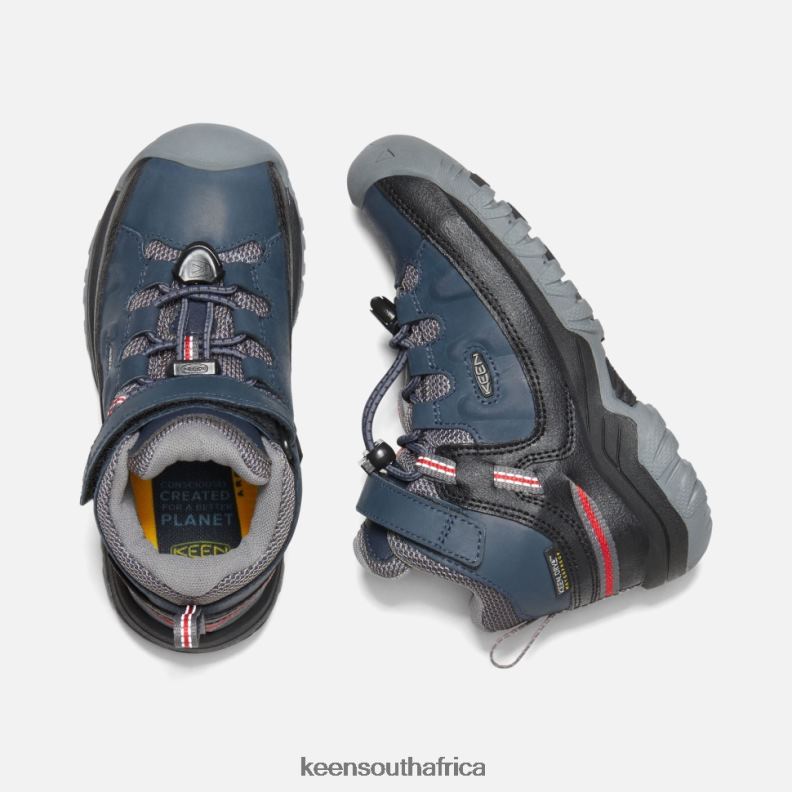Little \' Targhee Waterproof Boot Blue Nights-Red Carpet R268B537 Keen Kids