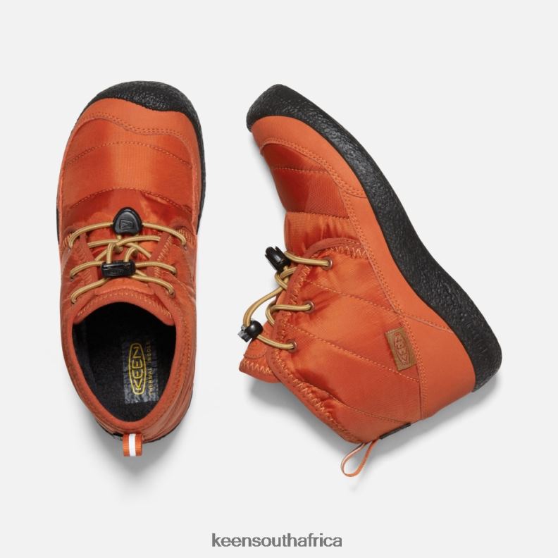 Big \' Howser II Waterproof Chukka Potters Clay-Black R268B561 Keen Kids