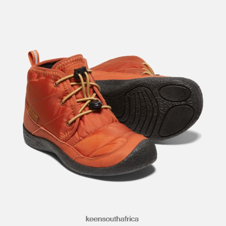 Big \' Howser II Waterproof Chukka Potters Clay-Black R268B561 Keen Kids