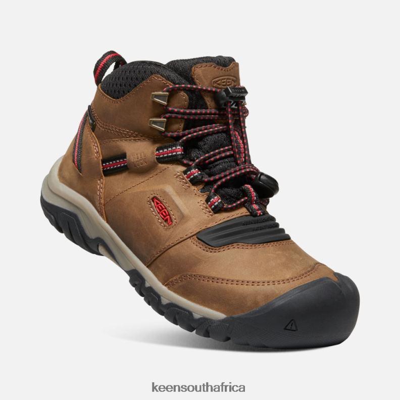 Big \' Ridge Flex Waterproof Boot Bison-Red Carpet R268B602 Keen Kids