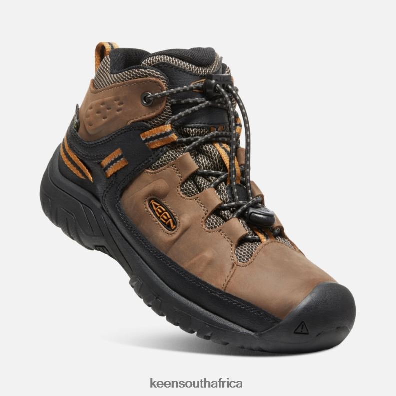 Big \' Targhee Waterproof Boot Dark Earth-Golden Brown R268B523 Keen Kids
