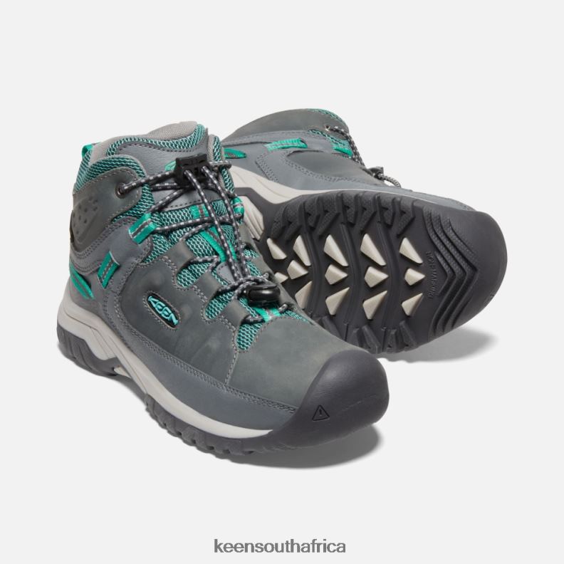 Big \' Targhee Waterproof Boot Steel Grey-Porcelain R268B606 Keen Kids