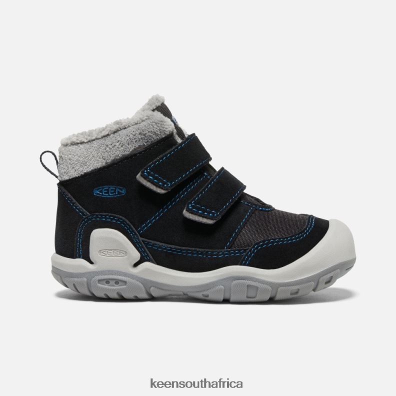 Little ' Knotch Double Strap Chukka Black-Mykonos Blue R268B557 Keen Kids