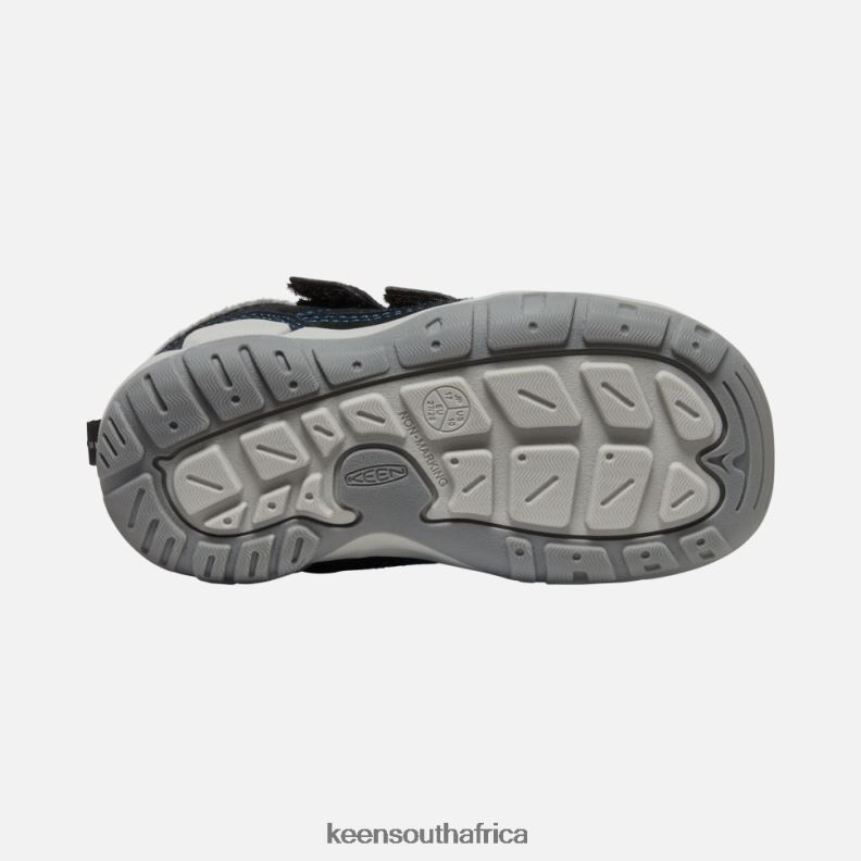 Little \' Knotch Double Strap Chukka Black-Mykonos Blue R268B557 Keen Kids