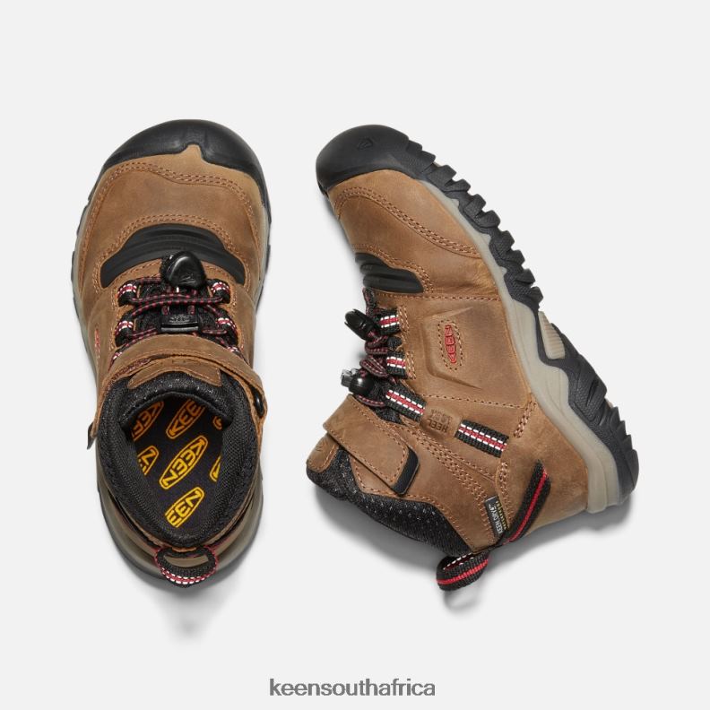 Little \' Ridge Flex Waterproof Boot Bison-Red Carpet R268B609 Keen Kids