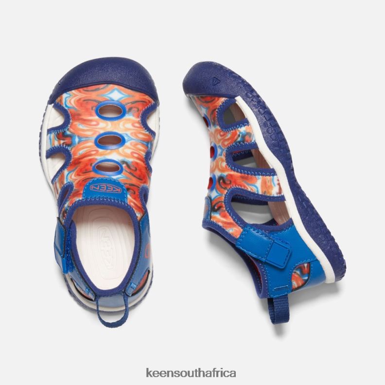 Little \' Stingray x Outdoor Afro Orange Peel-Blue R268B411 Keen Kids