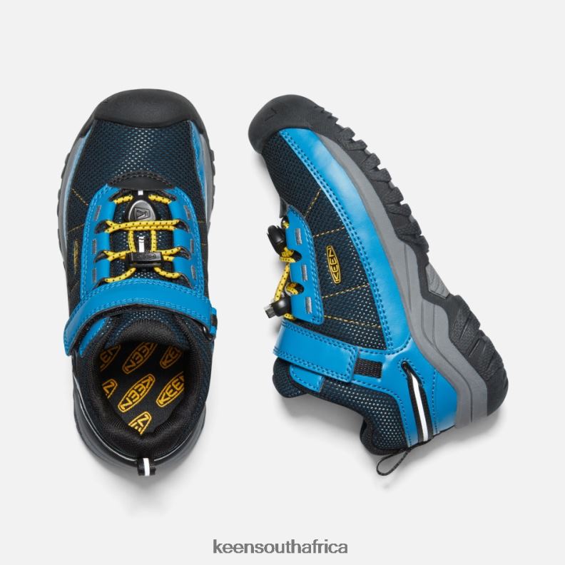 Mykonos Blue-Yellow Younger \' Targhee Sport Vent Hiking Shoes Mykonos Blue-Keen Yellow R268B282 Keen Kids