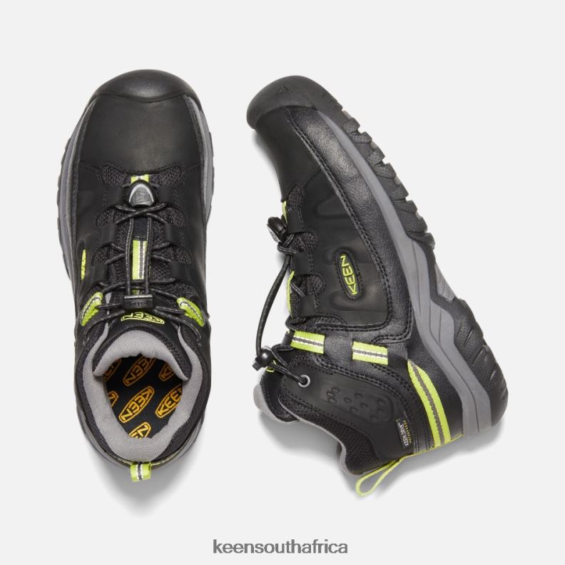 Older \' Targhee Waterproof Hiking Boots Black-Steel Grey R268B270 Keen Kids