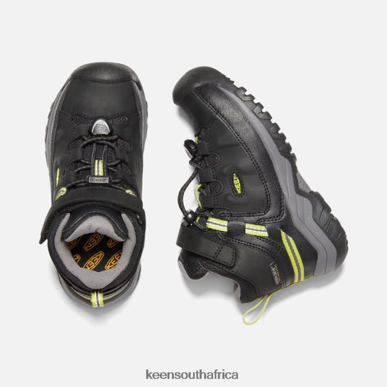 Younger \' Targhee Waterproof Hiking Boots Black-Steel Grey R268B283 Keen Kids