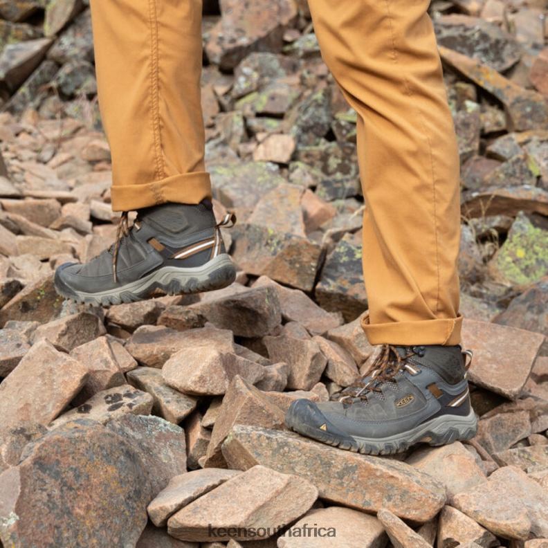 Targhee III Waterproof Mid Black Olive-Golden Brown R268B492 Keen Men