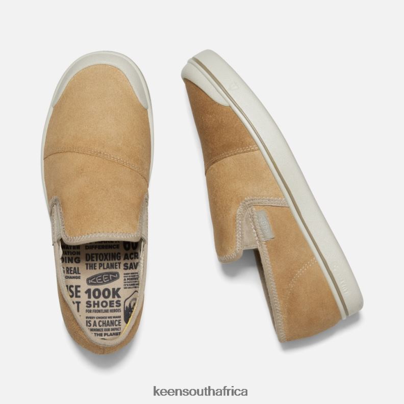 Eldon Harvest Leather Slip-On Beige-Silver Birch R268B487 Keen Men