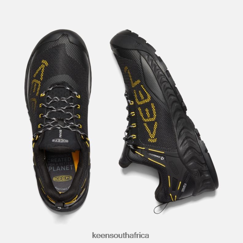 Black-Yellow NXIS EVO Waterproof Shoe Black-KEEN Yellow R268B392 Keen Men