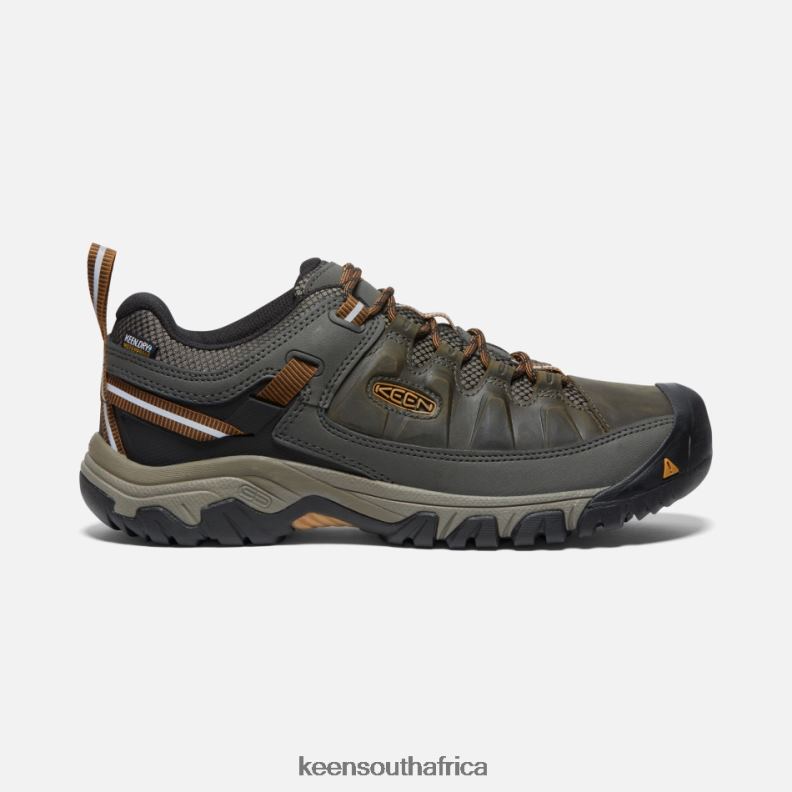 Targhee III Waterproof Hiking Shoes Black Olive-Golden Brown R268B258 Keen Men