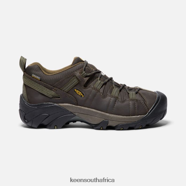 Targhee II Waterproof Wide Fit Hiking Shoes Canteen-Dark Olive R268B253 Keen Men