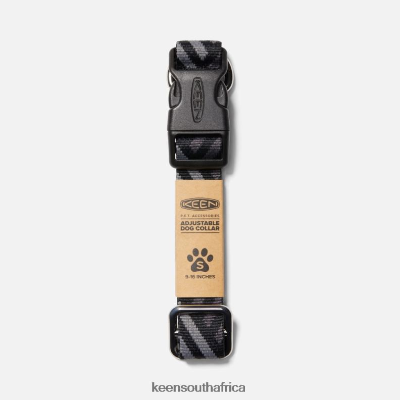 Dog Collar Black-Steel Grey R268B440 Keen unisex