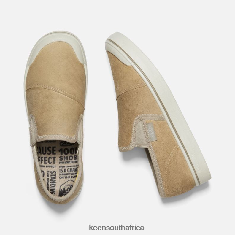 Elsa Harvest Leather Slip-On Beige-Silver Birch R268B327 Keen Women