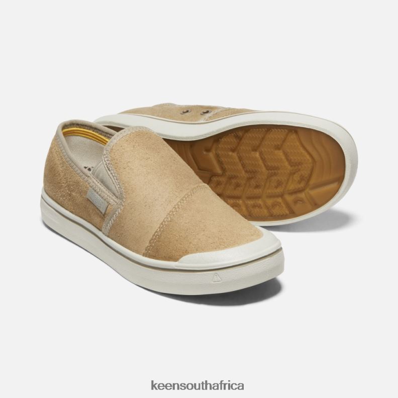 Elsa Harvest Leather Slip-On Beige-Silver Birch R268B327 Keen Women