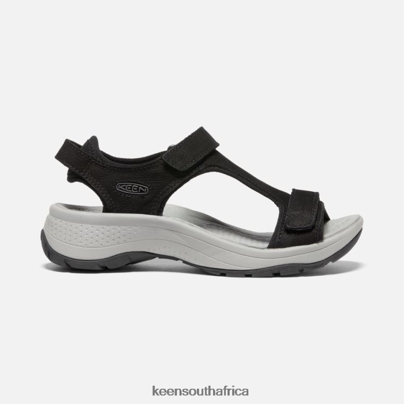 Astoria West T-Strap Leather Sandal Black Leather R268B112 Keen Women