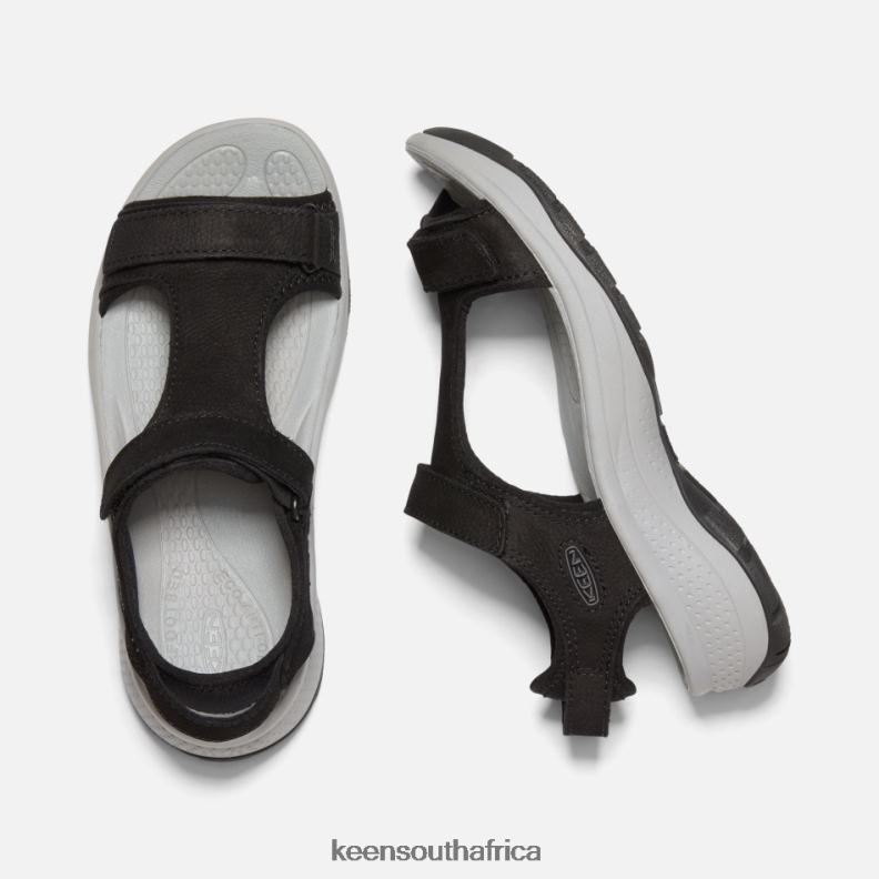 Astoria West T-Strap Leather Sandal Black Leather R268B112 Keen Women