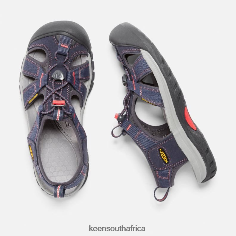 Venice H2 Sandals Midnight Navy-Hot Coral R268B110 Keen Women