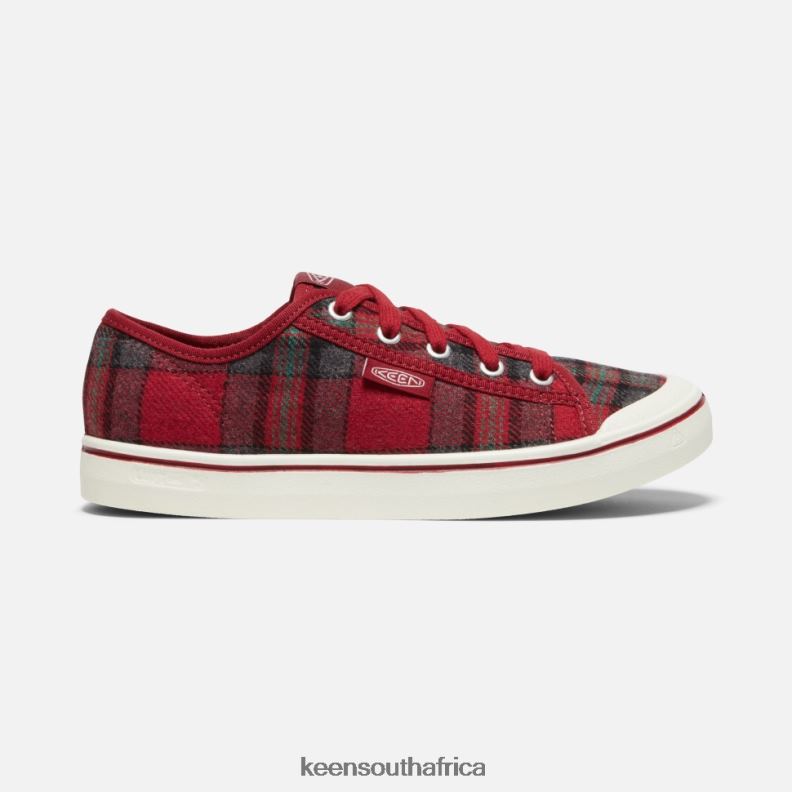 Elsa V Sneaker Red Plaid-Red Dahlia R268B352 Keen Women