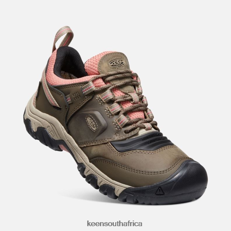 Ridge Flex Waterproof Hiking Shoes Timberwolf-Brick Dust R268B129 Keen Women